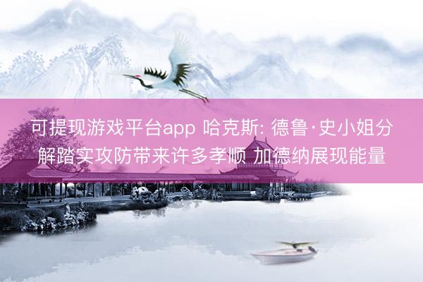 可提现游戏平台app 哈克斯: 德鲁·史小姐分解踏实攻防带来许多孝顺 加德纳展现能量