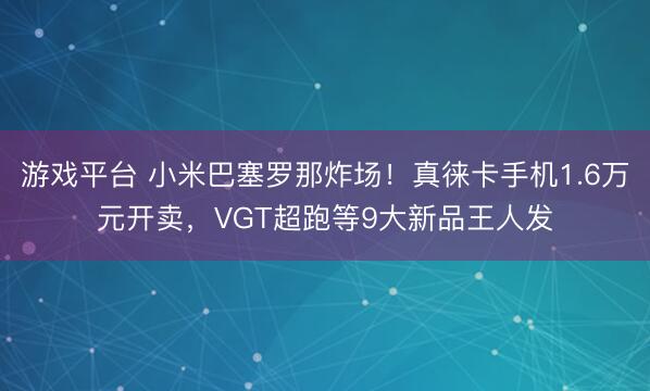 游戏平台 小米巴塞罗那炸场!真徕卡手机1.6万元开卖,VGT超跑等9大新品王人发